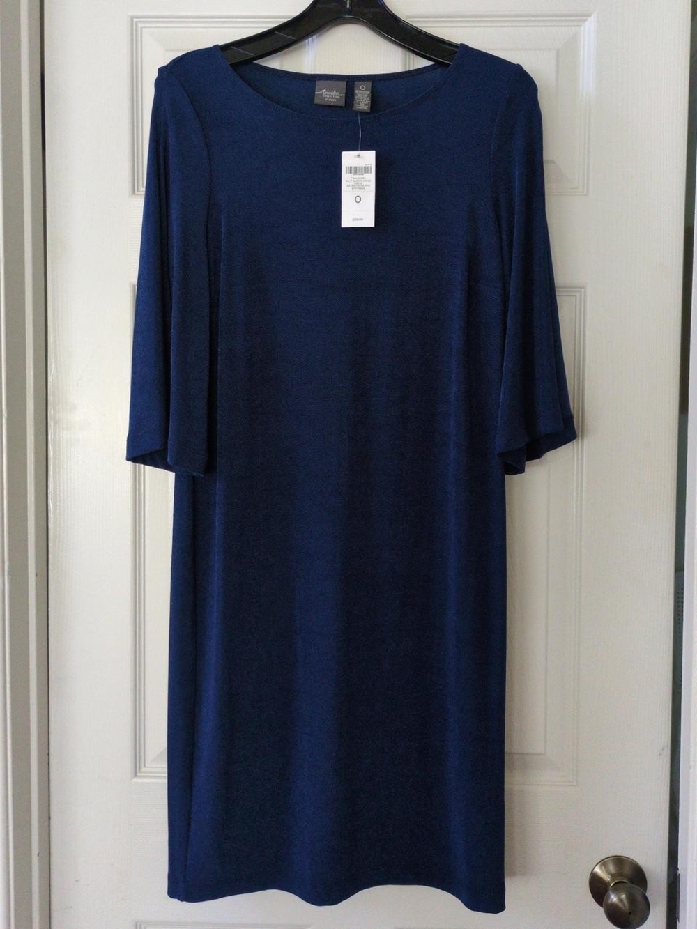 Chico's Navy Shift Midi Dress